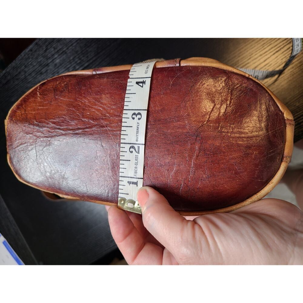 Rustic Leather Boho Crossbody Drawstring Bag/Purse - image 4